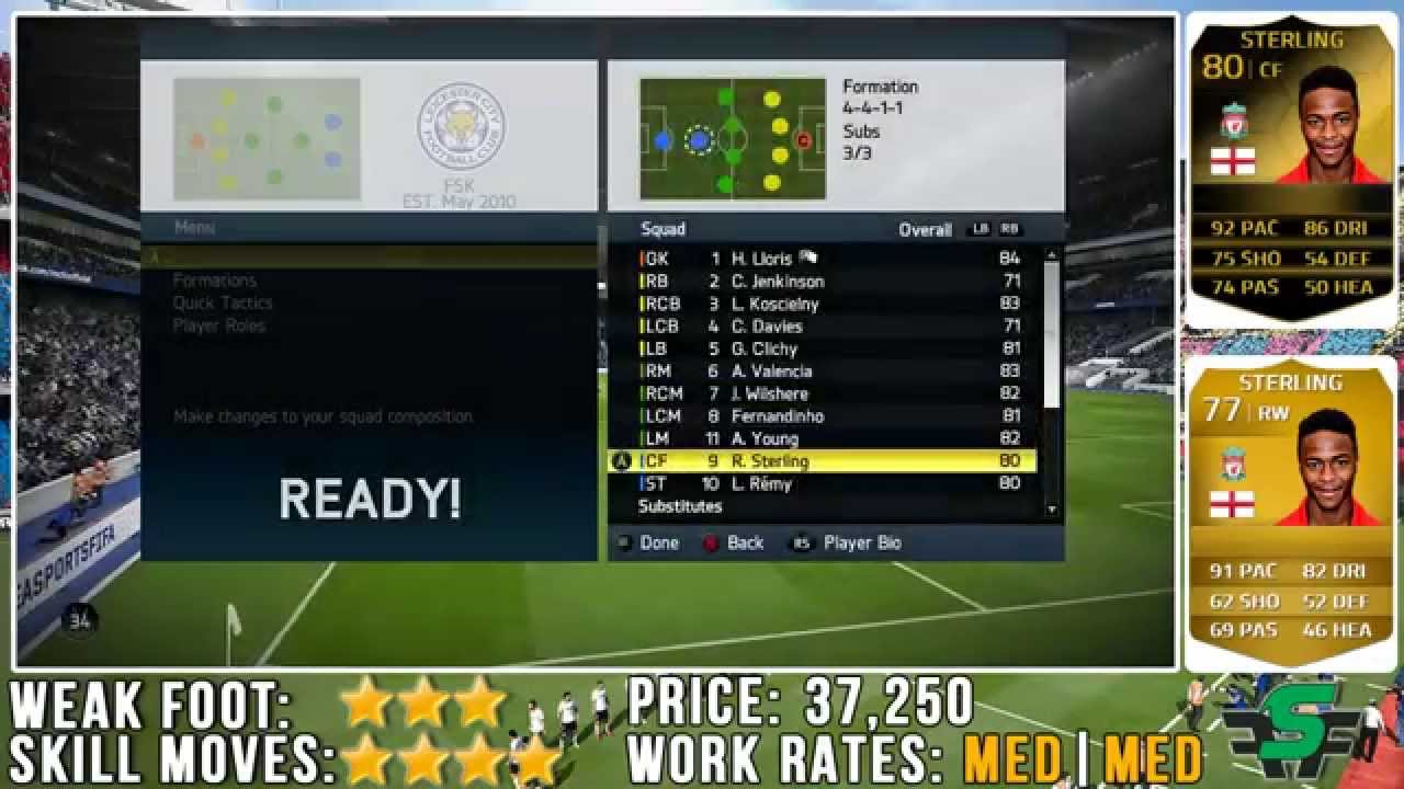 FIFA 14 SIF Sterling Review (80) w/ In Game Stats & Gameplay