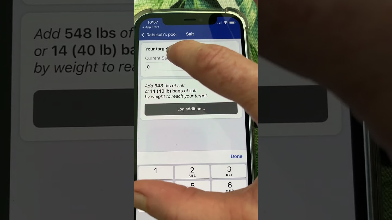 Easy pool app for auto calculating chemicals to add