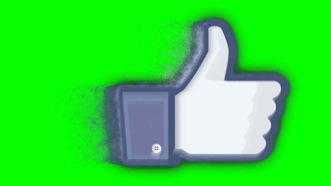 Facebook Thumb UP / Like Particular- Green Screen Footage