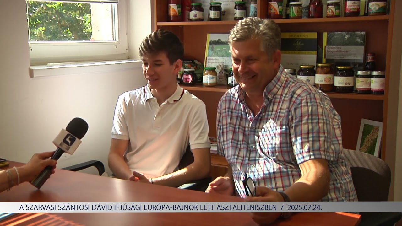 A szarvasi Szántosi Dávid ifjúsági Európa-bajnok lett asztaliteniszben (2025.07.24)