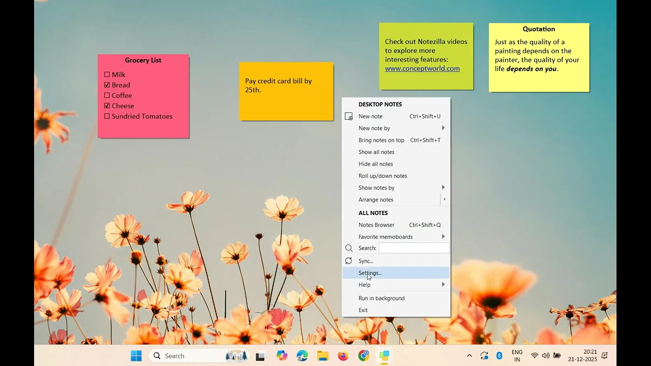 Windows: Getting started with Notezilla - Leading sticky notes app