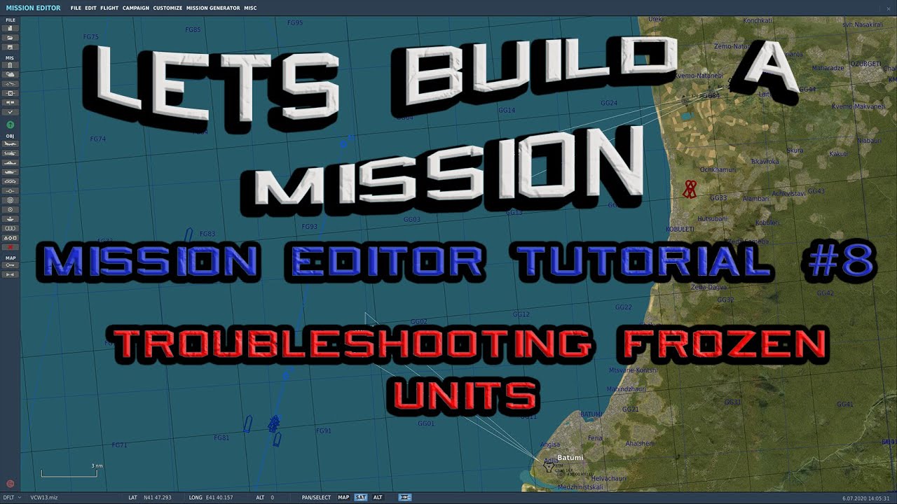 Lets Build A Mission In DCS World #8: Troubleshooting Frozen Units