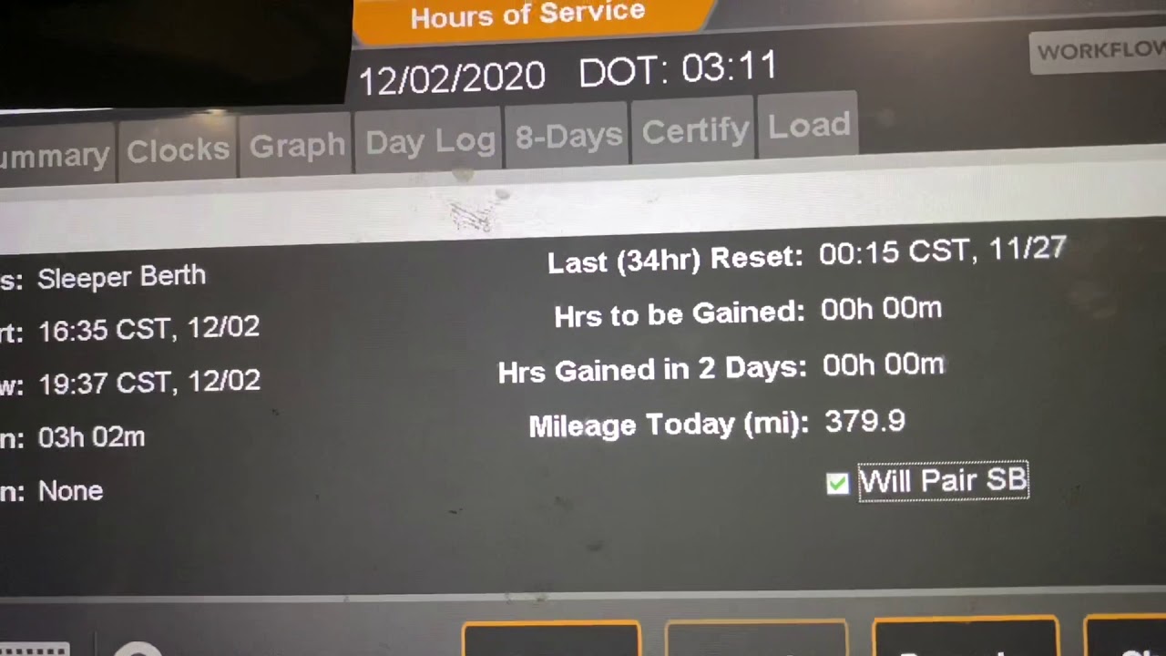 DOT 7/3 split sleeper berth