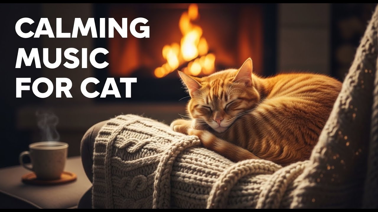 12 hours of Relaxing Music for Anxious Cats : Natural Sleep Aid & Insomnia Relief 😽💤🌿