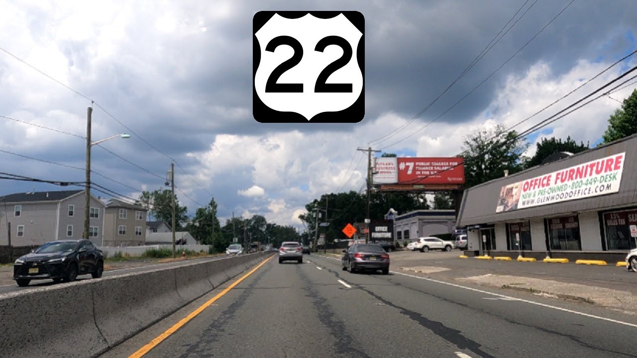 ⁴ᴷ⁶⁰ Driving US Route 22 from Newark, NJ to Union, NJ