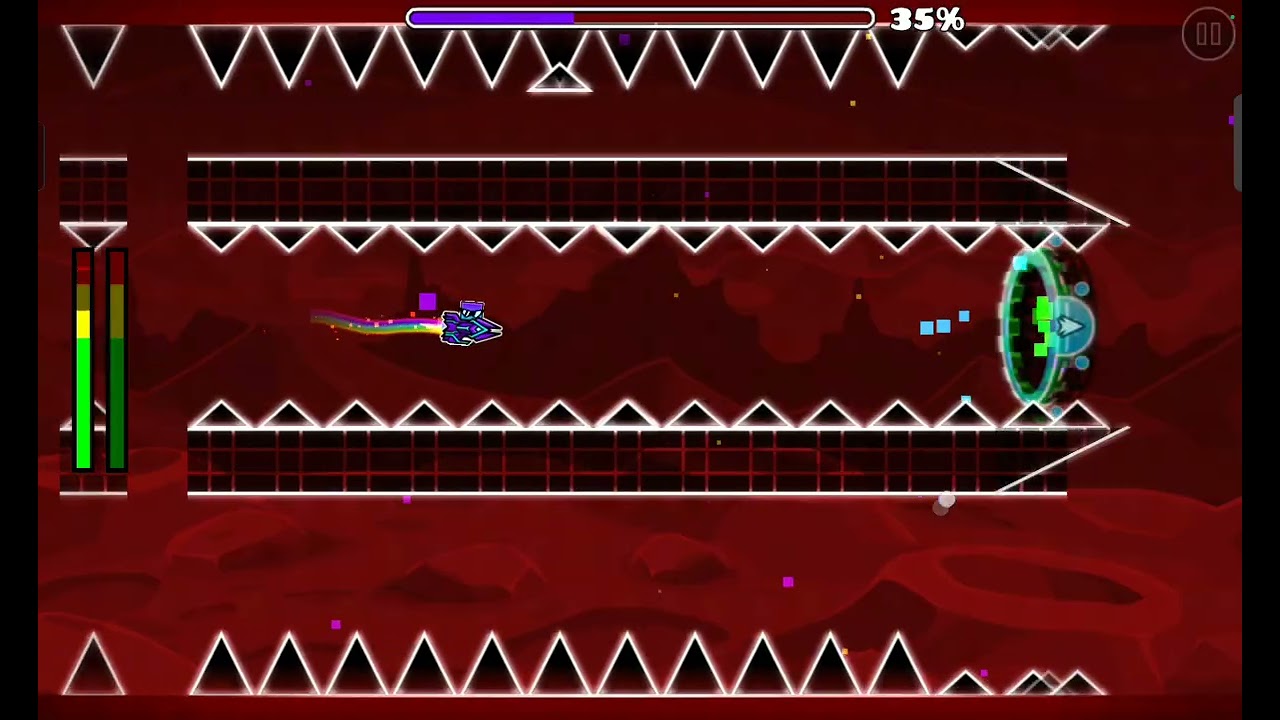 Me trying to verify my level in Geometry Dash/Showcase (with ignore damage) 