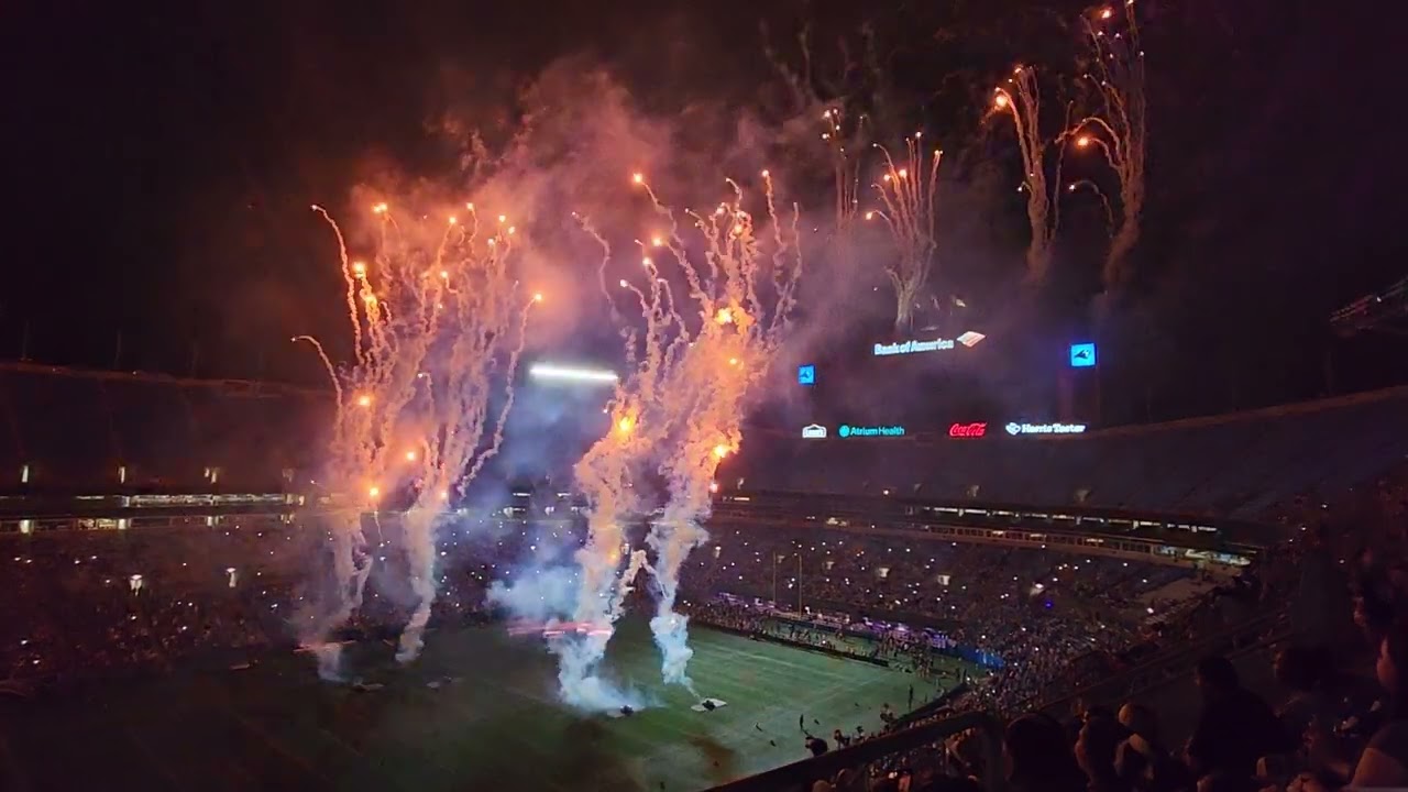 Carolina Panthers Fanfest 2022 Fireworks and Laser Show - Bank of America Stadium