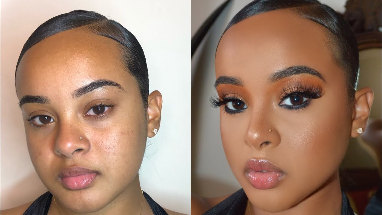 Gold Bronzy  Smokey Glitter LOOK ✨Client Makeup Tutorial