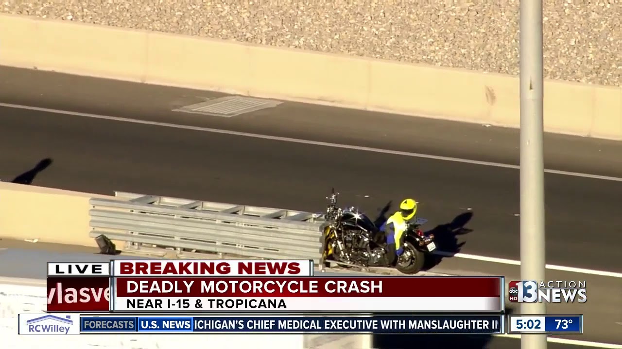 Deadly motorcycle crash near I-15 and Tropicana