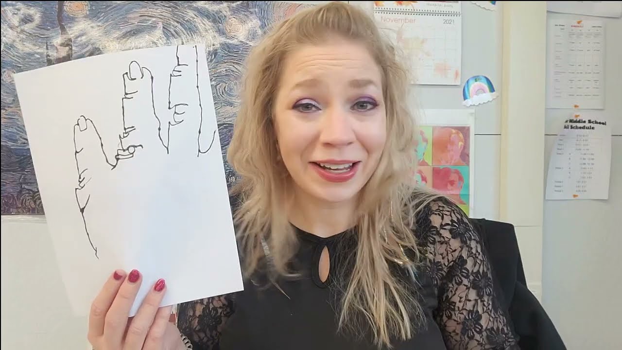 Blind Contour Drawing - demonstration | Drawing Exercise