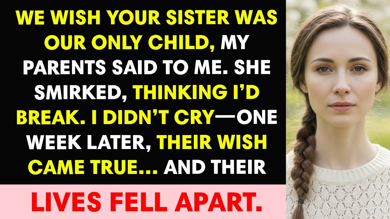 We Wish Your Sister Was Our Only Child,” My Parents Said To Me. She Smirked, Thinking I’d Break...