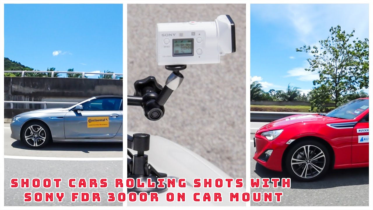 BEST CAMERA CAR MOUNTS on a BUDGET I Sony FDR 3000R on Suction Cup Mount