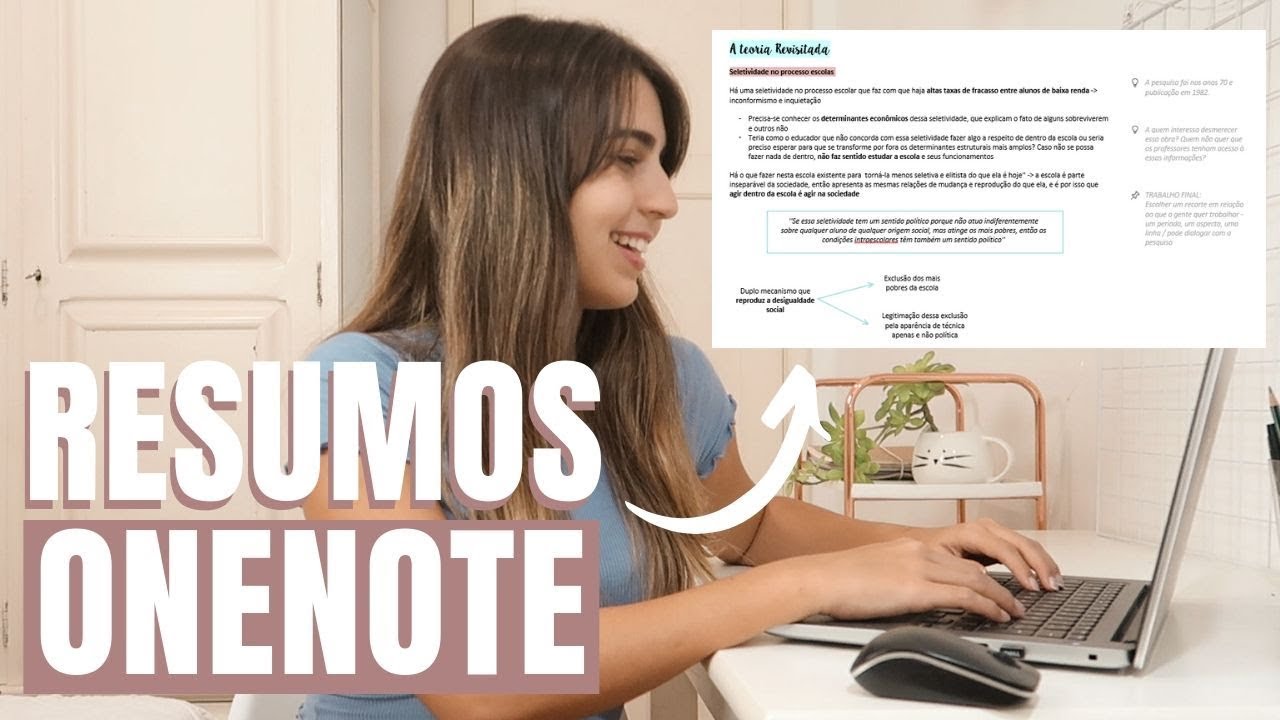 RESUMOS bonitos no ONENOTE // Como fazer + Organização dos resumos