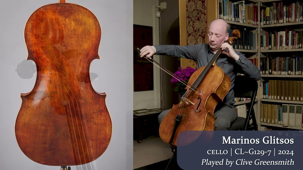 Marinos Glitsos cello, 2024 / Clive Greensmith / at the Metzler Violin Shop