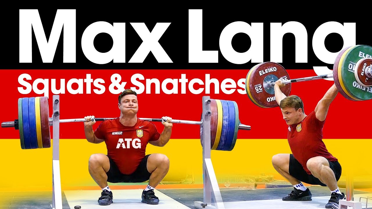 Max Lang 🇩🇪 Snatches & Squats One Day Out from 2017 European Weightlifting Championships