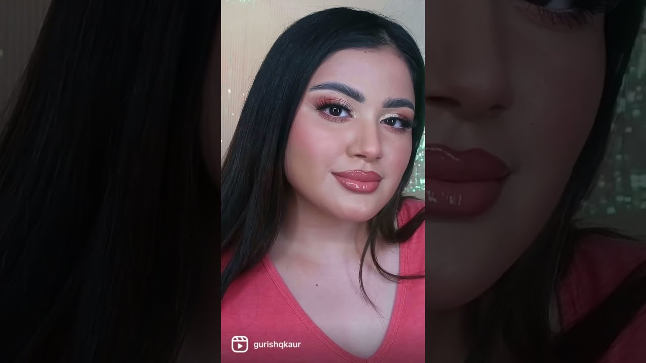 Peaches Makeup Challenge 🍑🧡 | Gurishq Kaur #shorts