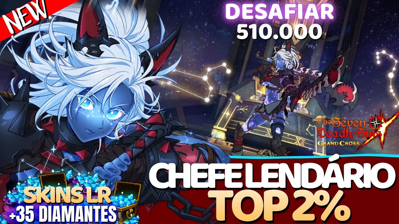 GARANTA SEUS DIAMANTES E SKINS LR!COMO FICAR TOP 2% DO CHEFE LENDÁRIO ROXY DA LOUCURA - 7DS GC