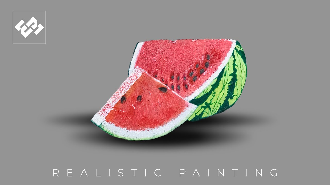 WATERMELON  |  Multimedia Watermelon Drawing  |  വത്തക്ക ഇത്രയും കളർ കൊണ്ടും വരക്കാം