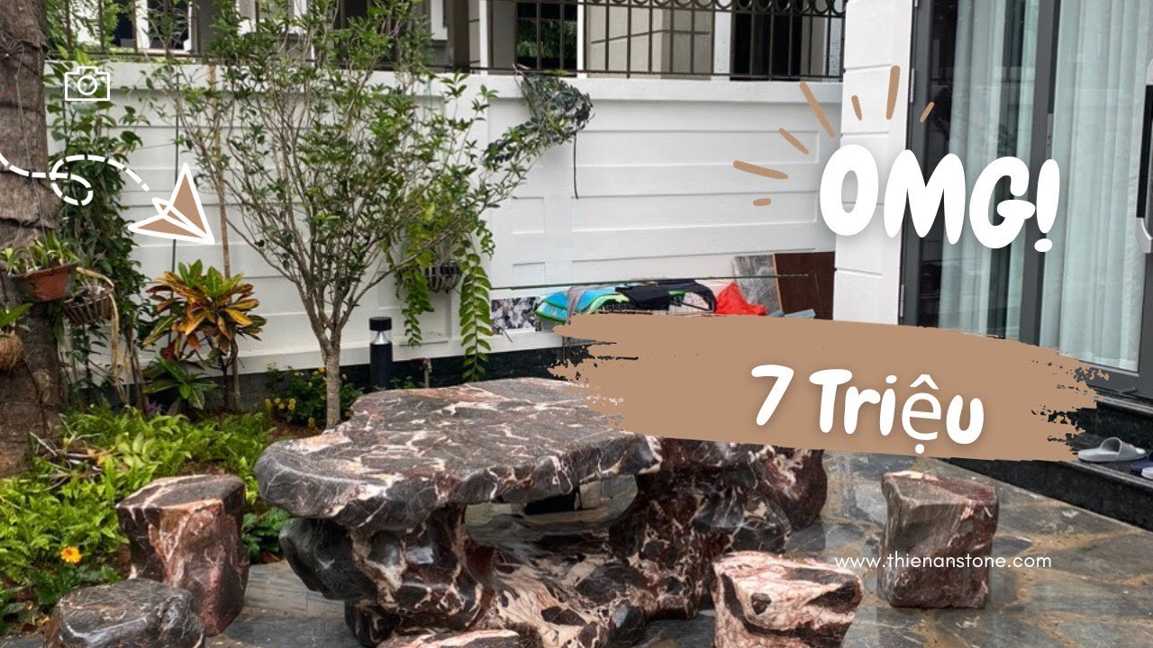[7TRIỆU] Bàn Ghế Đá Tự Nhiên Nguyên Khối |Thiên An Stone