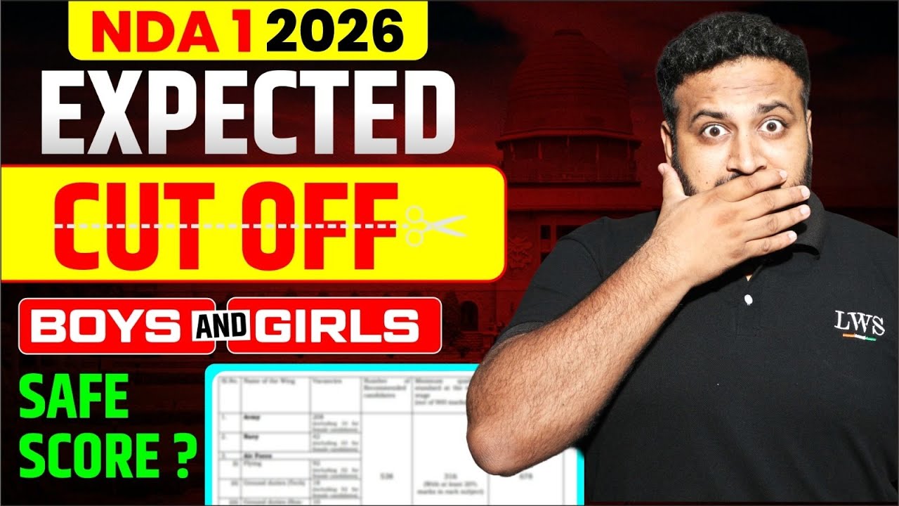 कम या ज्यादा?😳 Expected Boys & Girls NDA 1 2026 Cut-Off! Level Of NDA Paper 2026🤔 Learn with Sumit