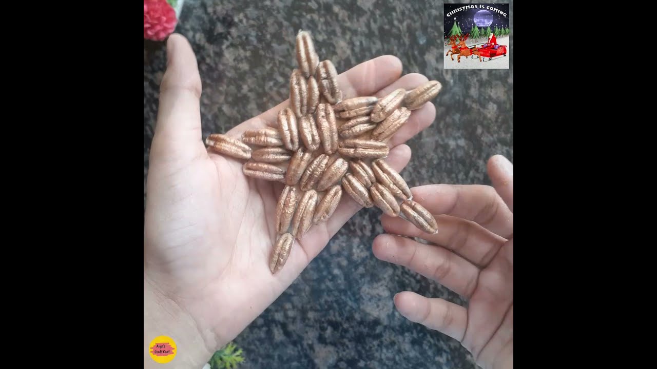 Date Seed Crafts | Seed Star | Christmas Special | Christmas Crafts - 2 | Arya's Craft Cart