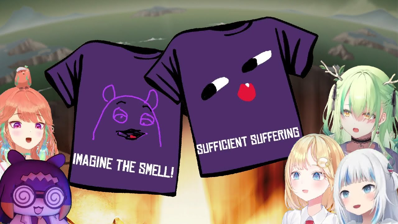[Hololive EN] The HoloEN girls create some wild Takodachi shirt designs (Jackbox Party Pack 3)