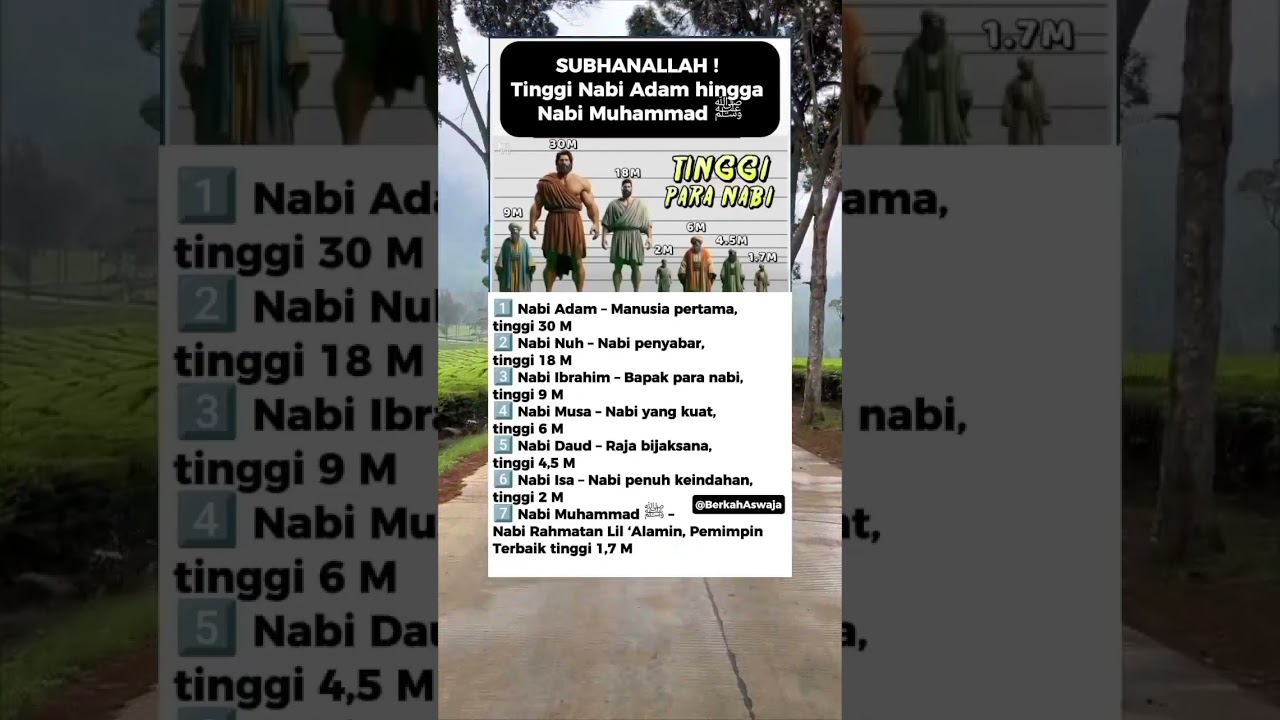 Tinggi Nabi Adam ! Hampir Semonas #nabi #shorts