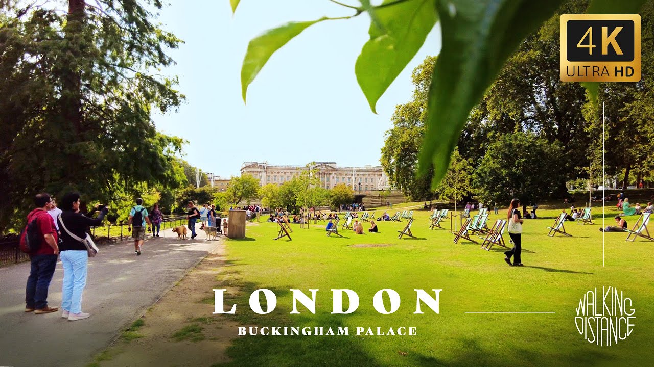 LONDON, UK - [4K] Walk to Buckingham Palace via St James's Park