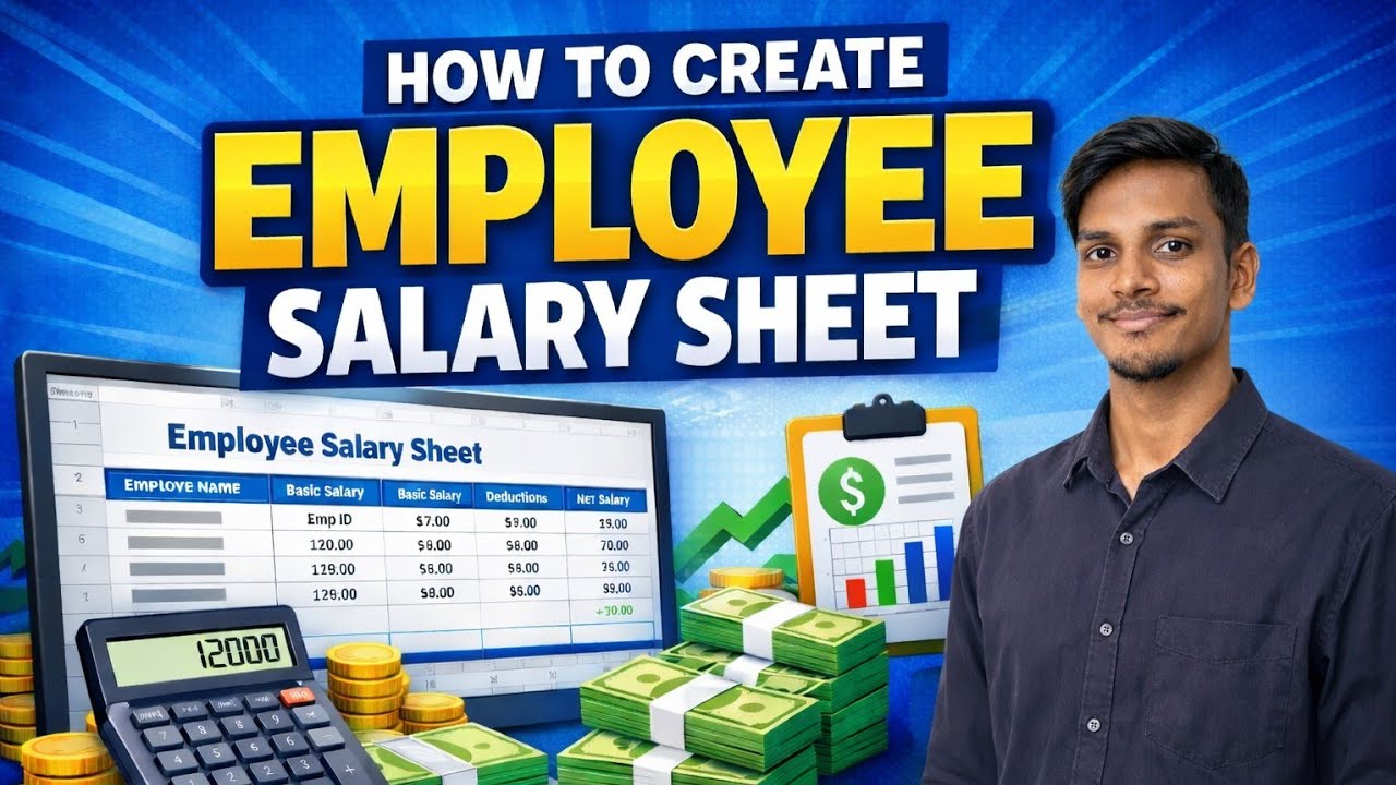 Employee Salary Sheet Kaise Banaye  Step by Step || How To Create an Employee Salary Sheet In Excel