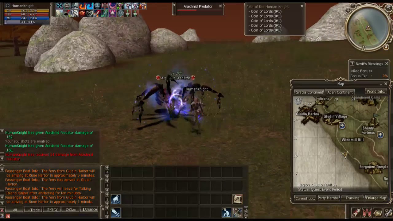 [1#] Classic Lineage2 Human Knight change Job