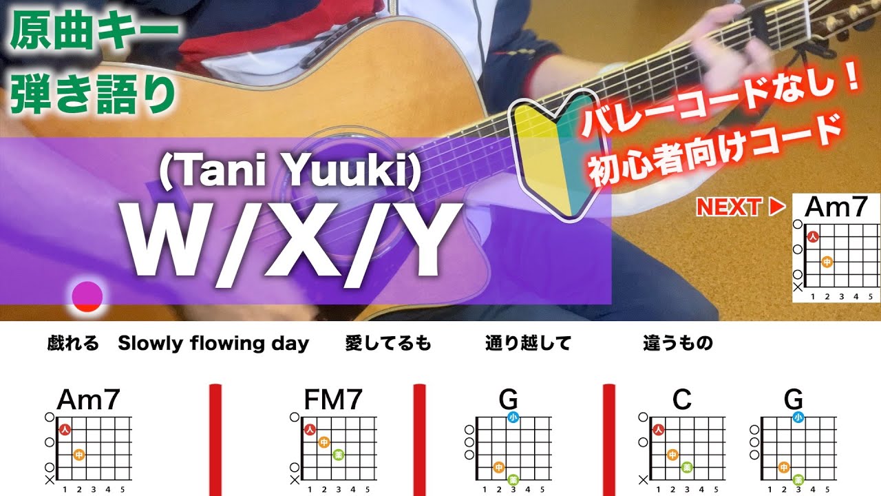 W/X/Y/Tani yuuki-簡単ギターコード弾き語り