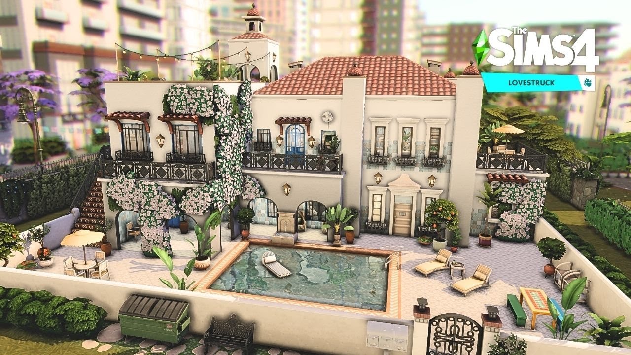 Spanish Apartments: The Sims 4 Lovestruck || Speed Build || No CC