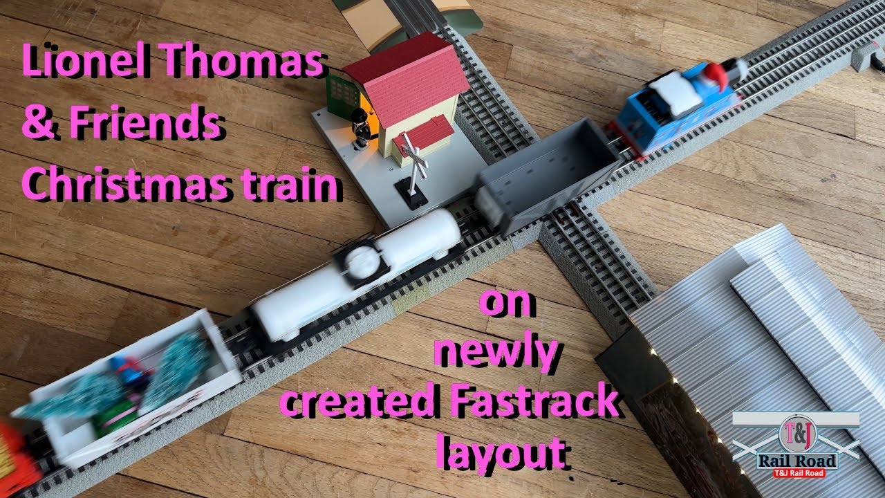 Lionel Thomas & Friends Christmas train on its own newly created Fastrack layout