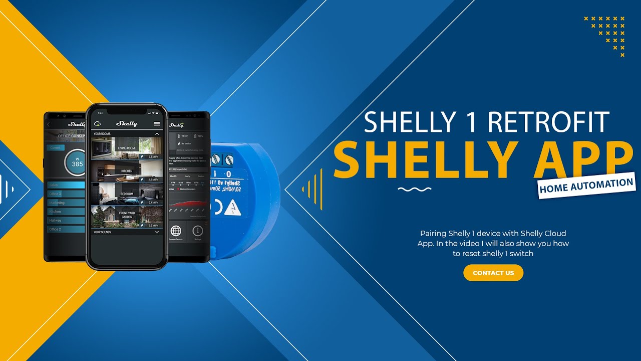 Shelly 1 Retrofit Home Automation pairing with Shelly Cloud App