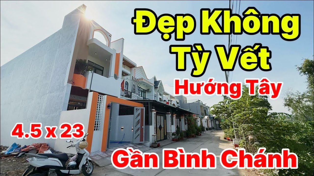 Nhà mới Đẹp Không Tỳ Vết 4.5 x 23 đối diện kênh thoáng mát gần Bình Chánh Tập: 358