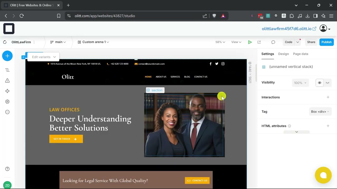 How to Create a Professional Law Firm Website with Olitt in less than 5 minutes