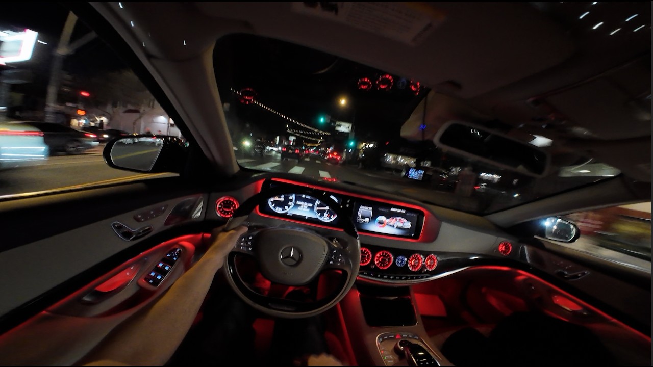 11PM POV DRIVE IN BLACKED OUT MERCEDES 4K