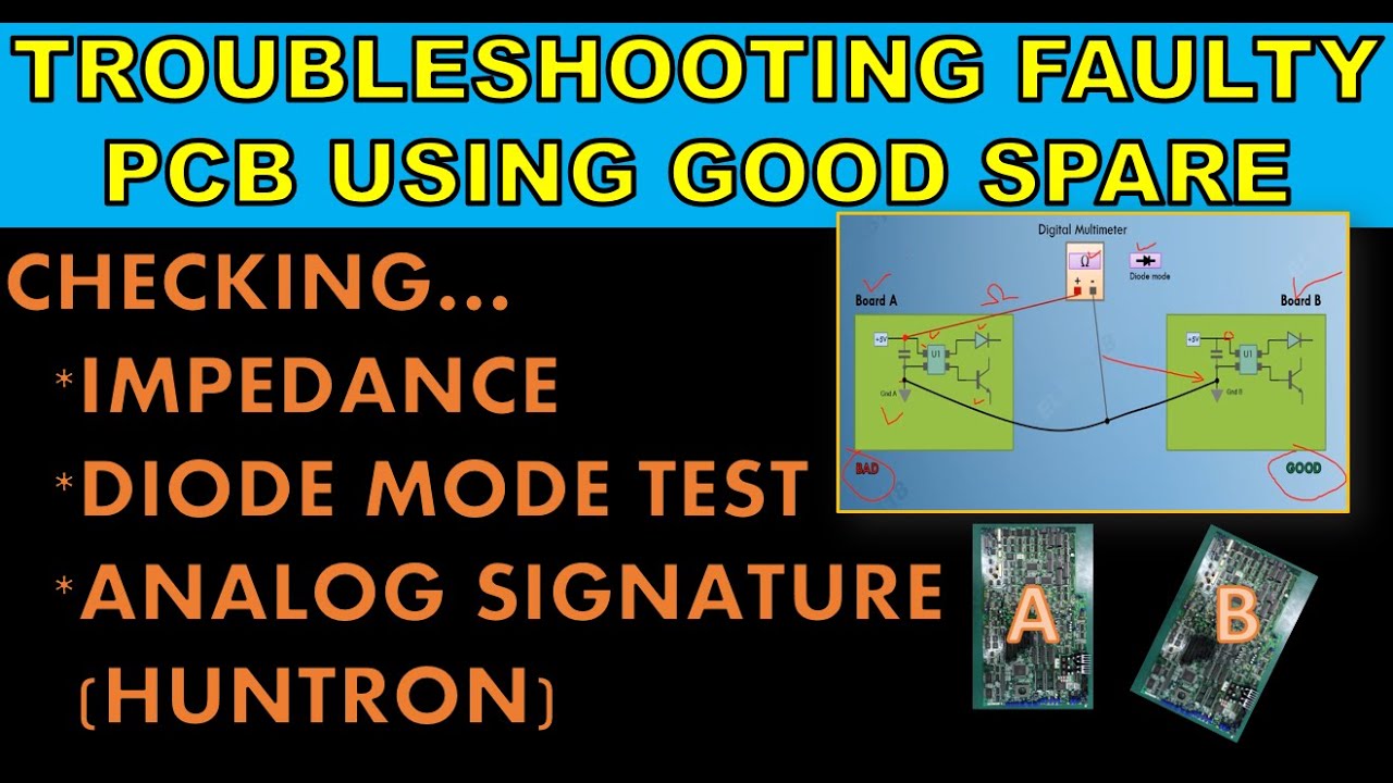 How to Repair a Circuit Board or PCB Without Schematic Diagram (Using Good Spare Method)