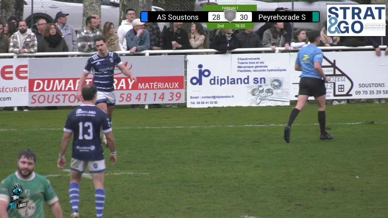 Rugby Fédérale 1 - AS Soustons vs Peyrehorade Sport