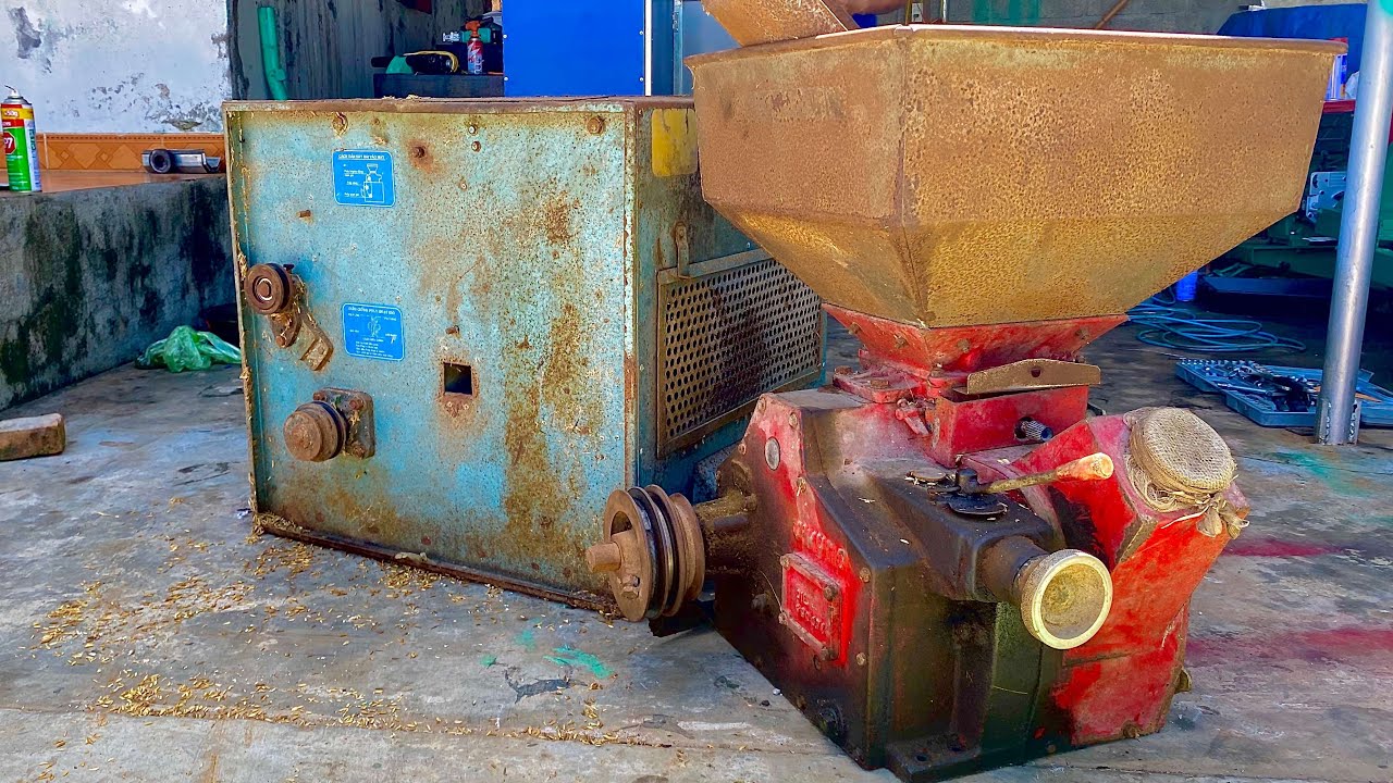 Traditional automatic rice mill restoration - restoration and repair of old rice mill