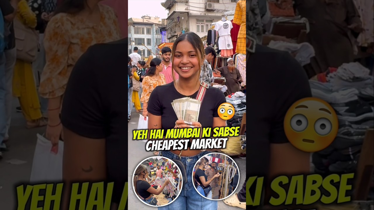 Yeh Hai Mumbai Ki Sabse Cheapest Market 😳 #shorts #mukulsona #minivlogs #cheapestmarket