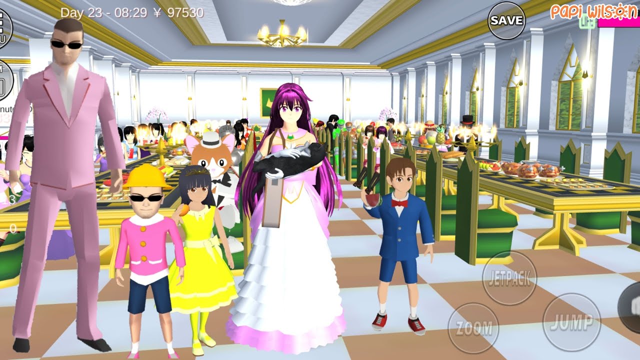Mio, Yuta, Dan Sakura Pergi Ke Pesta Perjamuan Makan🤣😱🥳 | Sakura School Simulator | Papi Wilson