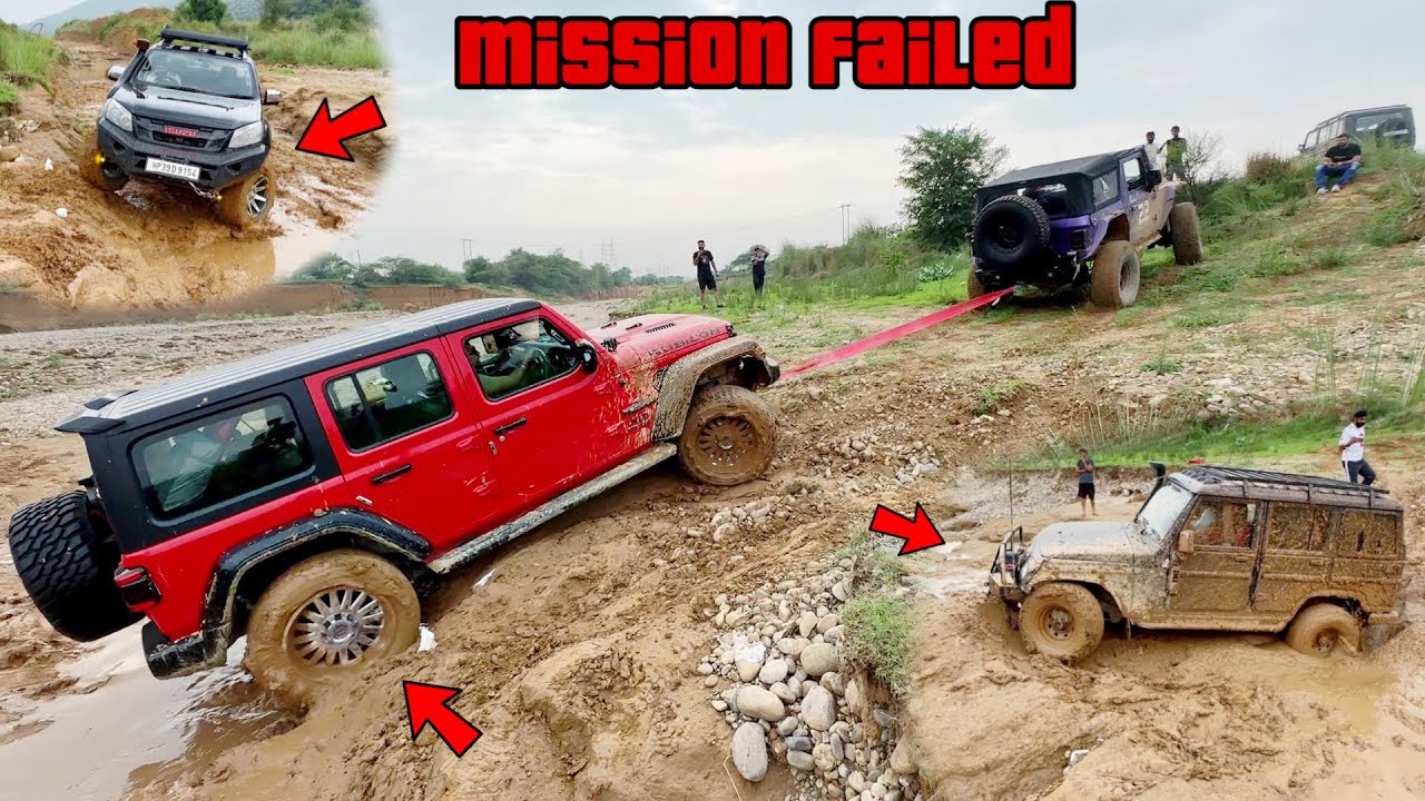 Why these big size SUV failed in offroading | Wrangler, Isuzu d-max, Bolero , Thar, Scorpio