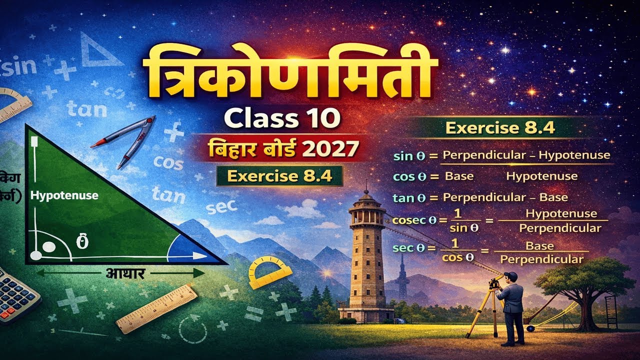 trigonometry|| bihar board 2027 Class 10 prasnawali 8.4 formul full trigonometry by Gyan sir