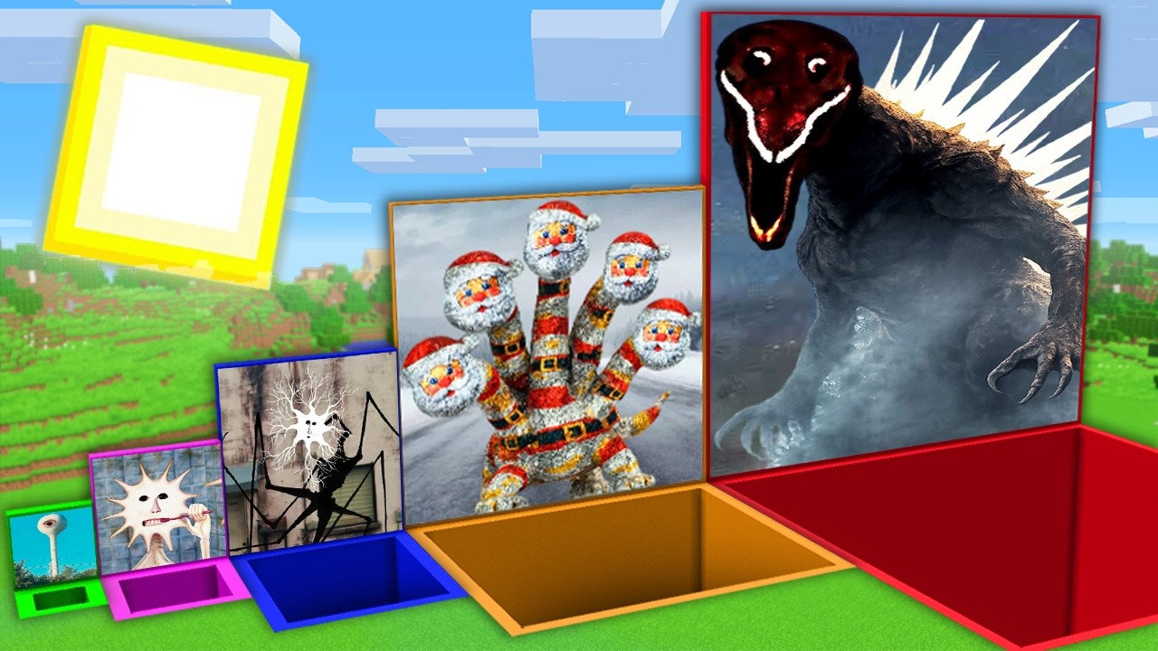 O QUE TEM NOS POÇOS GOO GOO GAGA BOSS | LONGBOY BONSAI | BLOODBATH GODZILLA no Minecraft?