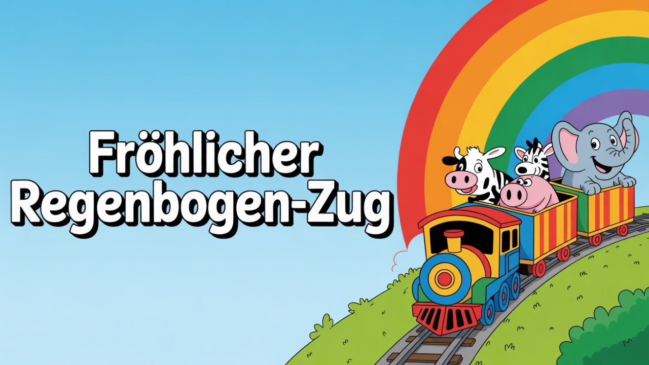 Der fr&ouml;hliche Regenbogen-Zug f&uuml;r Kinder 🌈 | Guten Morgen Lied