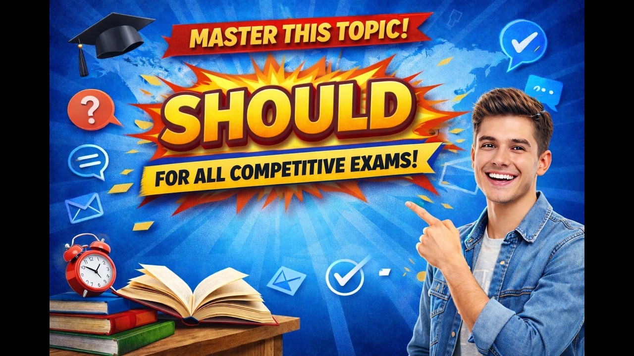 SHOULD | MODALS | ENGLISH GRAMMAR | FOR ALL COMPETITIVE EXAMS |