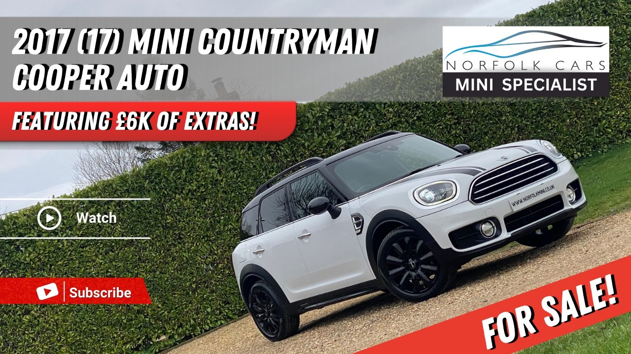 2017 Mini Countryman Cooper Auto Chili pack for sale at Norfolk Cars Mini Specialist