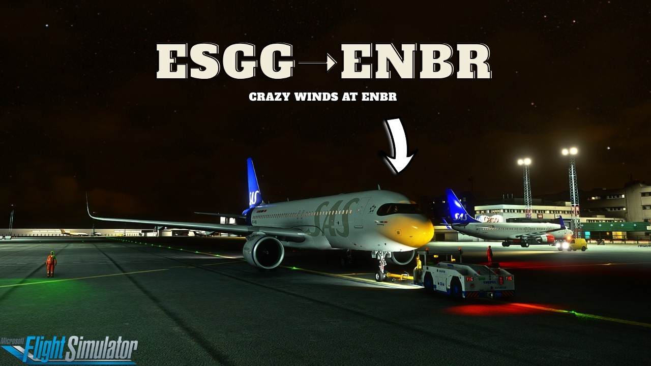 A320 VATSIM Flight ESGG → ENBR | Crazy Winds on Arrival😳