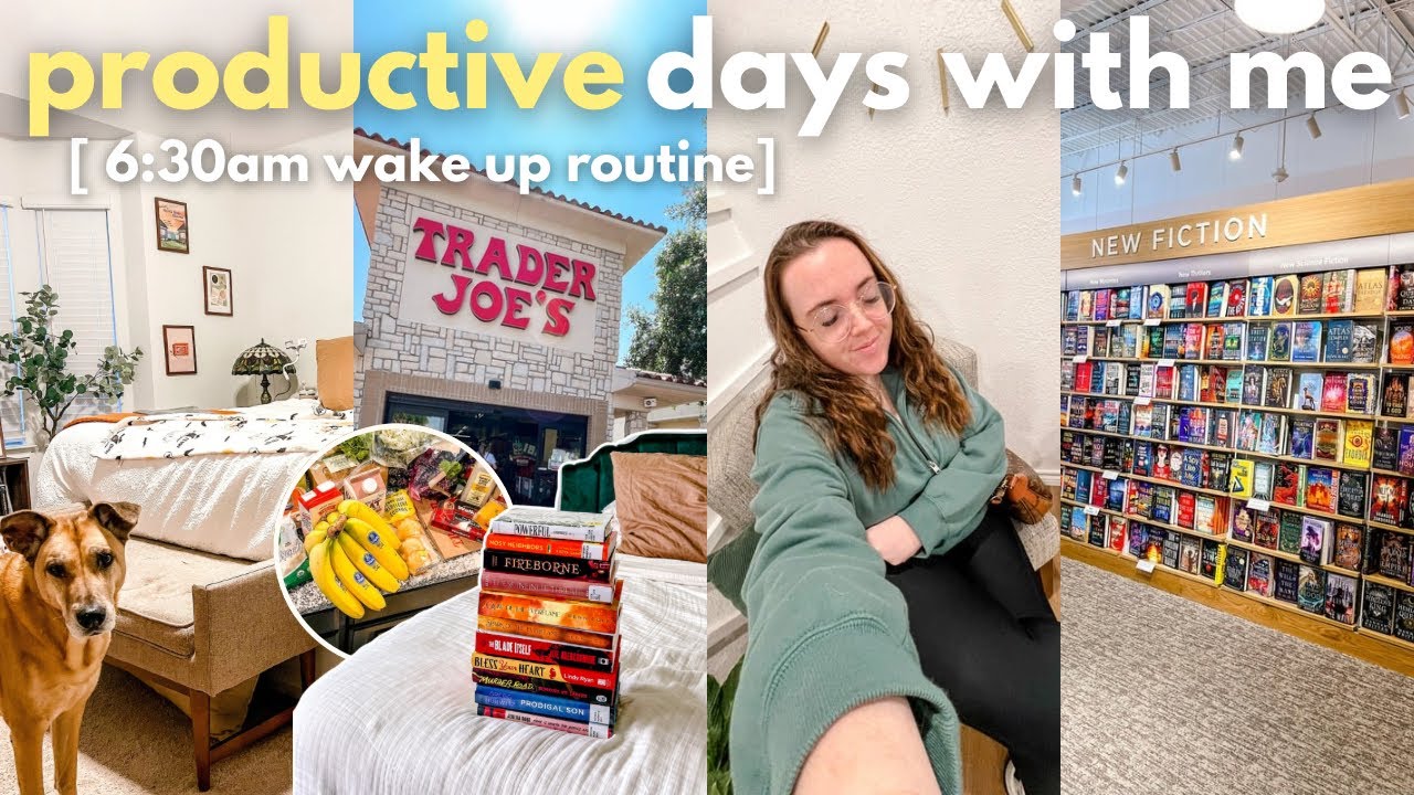 productive and cozy days | let's go to barnes and build my june tbr! 🌷📚